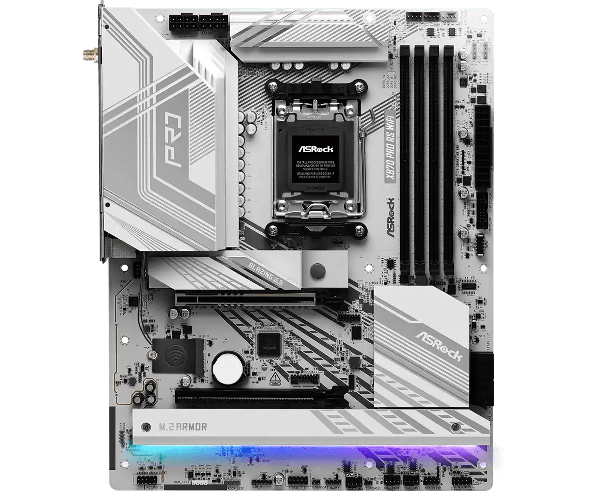 ASRock X870 Pro RS WiFi AMD AM5 Socket Gaming Motherboard | 90 - MXBQ00 - A0UAYZ - 4710483949333 - Vektra Computers LLC ASRock X870 Pro RS WiFi AMD AM5 Socket Gaming Motherboard | 90 - MXBQ00 - A0UAYZ - 4710483949333 - Vektra Computers LLC